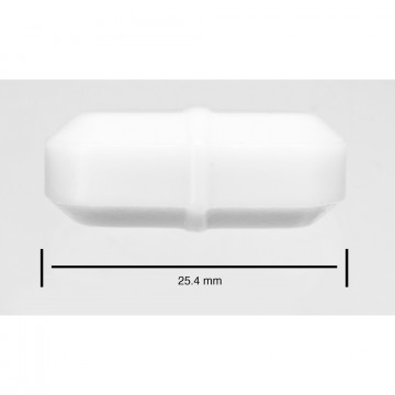 Bel-Art Spinbar® Teflon® Octagon Magnetic Stirring Bar; 25.4 x 9.5mm, White