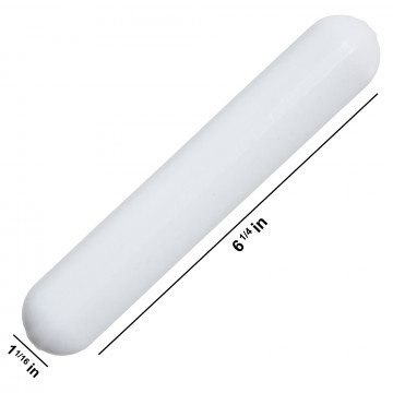 Bel-Art Spinbar® Giant Polygon Teflon® Magnetic Stirring Bar; 159 x 27mm, White, without Pivot Ring