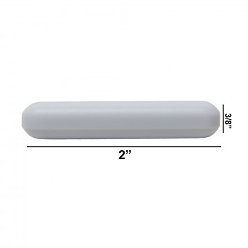 Bel-Art Spinbar® Teflon® Polygon Magnetic Stirring Bar; 2 x ⅜ in., White, without Pivot Ring