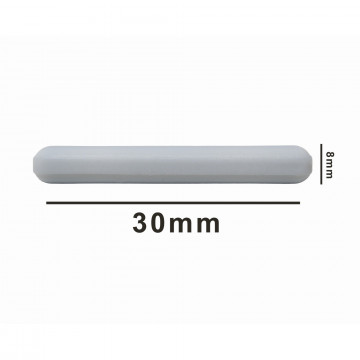 Bel-Art Spinbar® Teflon® Polygon Magnetic Stirring Bar; 30 x 8mm, White, without Pivot Ring