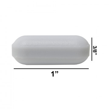 Bel-Art Spinbar® Teflon® Polygon Magnetic Stirring Bar; 1 x ⅜ in., White, without Pivot Ring