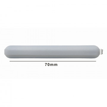 Bel-Art Spinbar® Teflon® Polygon Magnetic Stirring Bar; 70 x 10mm, White, without Pivot Ring
