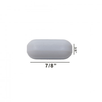 Bel-Art Spinbar® Teflon® Polygon Magnetic Stirring Bar; ⅞ x ⅜ in., White, without Pivot Ring