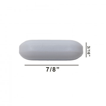 Bel-Art Spinbar® Teflon® Polygon Magnetic Stirring Bar; ⅞ x ³/₁₆ in., White, without Pivot Ring