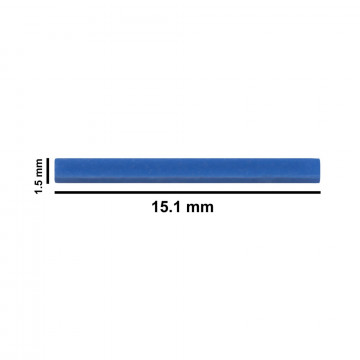 Bel-Art Spinbar® Teflon® Micro (Flea) Magnetic Stirring Bar; 15.1 x 1.5mm, Blue