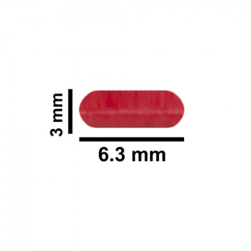 Bel-Art Spinbar® Teflon® Micro (Flea) Magnetic Stirring Bar; 6.35 x 3mm, Red