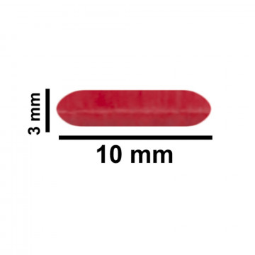 Bel-Art Spinbar® Teflon® Micro (Flea) Magnetic Stirring Bar; 10 x 3mm, Red