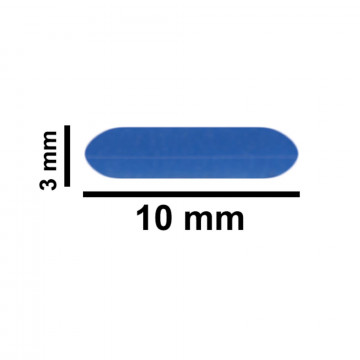 Bel-Art Spinbar® Teflon® Micro (Flea) Magnetic Stirring Bar; 10 x 3mm, Blue