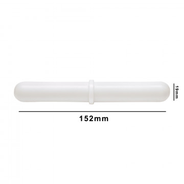 Bel-Art Spinbar® Giant Polygon Teflon® Magnetic Stirring Bar; 152 x 19mm, White, with Pivot Ring