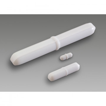 Bel-Art Spinbar® Teflon® Polygon Magnetic Stirring Bar; 12 x 4.5mm, White, Pivot Ring