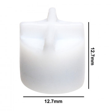 Bel-Art Spinfin® Teflon® Magnetic Stirring Bar; 12.7 x 12.7mm, White