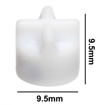 Bel-Art Spinfin® Teflon® Magnetic Stirring Bar; 9.5 x 9.5mm, White