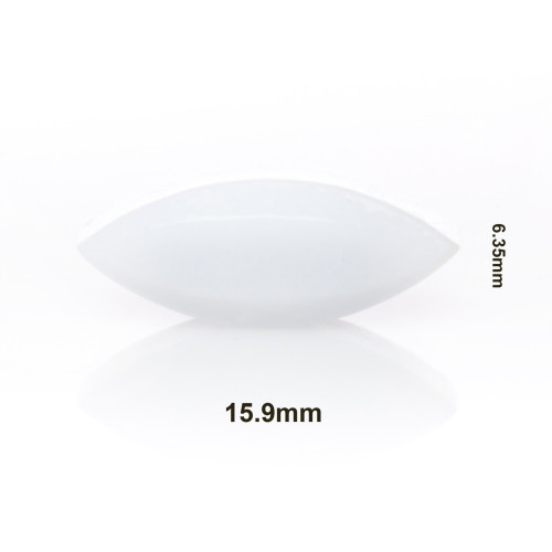 Bel-Art Spinbar® Teflon® Elliptical (Egg-Shaped) Magnetic Stirring Bar; 15.9 x 6.35mm, White