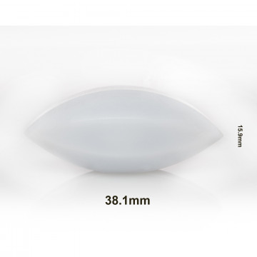 Bel-Art Spinbar® Teflon® Elliptical (Egg-Shaped) Magnetic Stirring Bar; 38.1 x 15.9mm, White