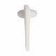 Bel-Art Spinvane® Teflon® Half Round Tapered Magnetic Stirring Bar; 9.7/6.1 x 23.0 x 9.9mm, White