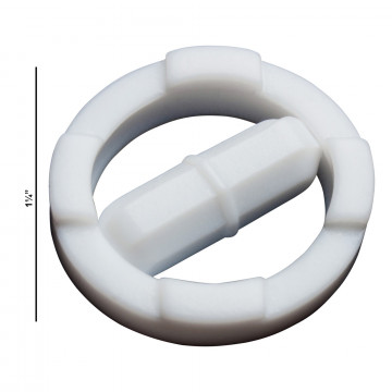 Bel-Art Spinring® Teflon® Magnetic Stirring Bar; 25.4 x 8mm, 31.8mm Ring O.D., White