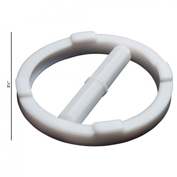 Bel-Art Spinring® Teflon® Magnetic Stirring Bar; 50.8 x 8mm, 57.2mm Ring O.D., White