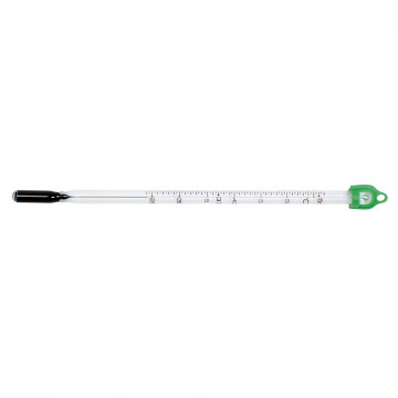 Bel-Art, H-B Enviro-Safe Dry Block/Incubator Liquid-In-Glass Thermometer; 24 to 57C, PFA Coated, 35mm Immersion, Enviro-Safe Non-Toxic Liquid Fill