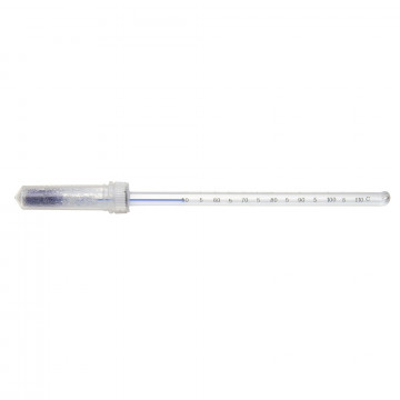 Bel-Art, H-B DURAC Plus Dry Block/Incubator Liquid-In-Glass Thermometer; 18 to 60C, PFA Safety Coated; 35mm Immersion, Organic Liquid Fill