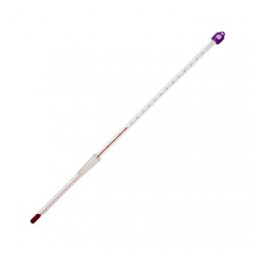 Bel-Art H-B DURAC 10/30 Ground Joint Liquid-In-Glass Thermometer; -10 to 250C, 75mm Immersion, Organic Liquid Fill