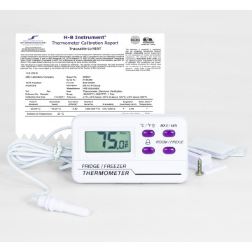 Bel-Art, H-B DURAC Calibrated Electronic Thermometer with Waterproof Sensor; -50/70C (-58/158F), 39 x 15mm