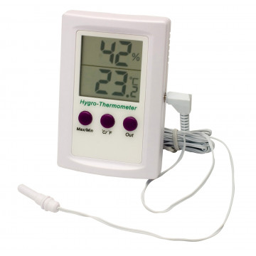 Bel-Art H-B DURAC Dual Zone Electronic Thermometer-Hygrometer; 0/50C (32/122F) and -50/70C (-58/158F) Ranges