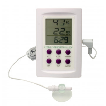 Bel-Art H-B DURAC Dual Zone Electronic Thermometer-Hygrometer with Alarm; 0/50C (32/122F) and -50/70C (-58/158F) Ranges