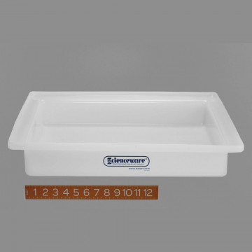 Bel-Art General Purpose Polyethylene Tray without Faucet; 16 x 20 x 3 in.