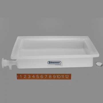 Bel-Art General Purpose Polyethylene Tray with Faucet; 16 x 20 x 3 in.
