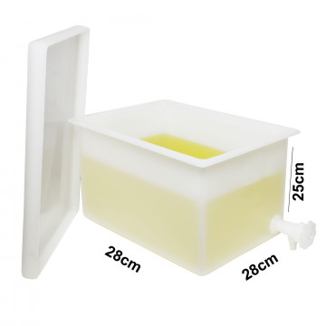 Bel-Art Heavy Duty Polyethylene Rectangular Tank with Top Flanges and Faucet; 11 x 11 x 10 in.