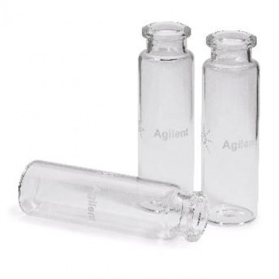Agilent Flat bottom headspace vials, 20ml, 100PK Agilent Flat bottom headspace vials, 20ml, 100PK