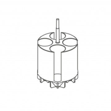 Hettich Adapter, 4-place Boring Ø x L (mm): 30 x 84, for bucket 1752