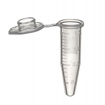Labcon 1.5 mL SuperClear® Microcentrifuge Tubes with Extra Large Attached Caps, Clear, in Resealable Bags (500pcs x 10 packs)