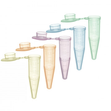 Labcon 1.5 mL SuperClear® Microcentrifuge Tubes with Extra Large Attached Caps, Assorted Colors, in Resealable Bags (500pcs x 10 packs)