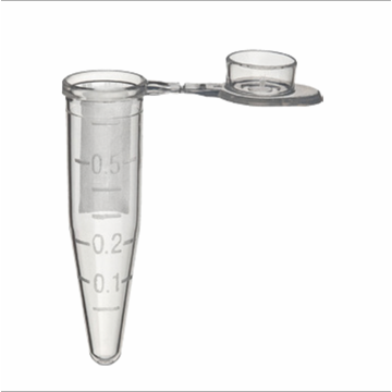 Labcon 0.5 mL SuperClear® Microcentrifuge Tubes with Attached Caps, Clear, in Resealable Bags (1000pcs x 10 packs)