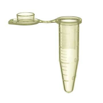 Labcon 1.5 mL SuperSlik® Low Retention Microcentrifuge Tubes with Attached Caps, Yellow, in Resealable Bags (250pcs x 10 packs)