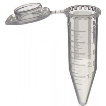 Labcon 5.0 mL SuperClear® Centrifuge Tubes with Attached Caps, Clear, in Resealable Bags (250pcs x 10 packs)