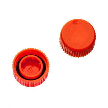 Labcon Screw Caps with O-Rings for SuperClear® microtubes, Orange Color, in Bags (500pcs x 10 packs)