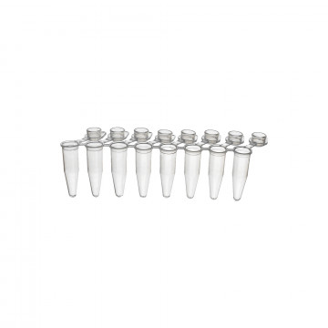 Labcon PurePlus® 0.2 mL 8-Well PCR Tube Strips with Individually Attached Bubble Caps, in Bags (120pcs x 10packs)