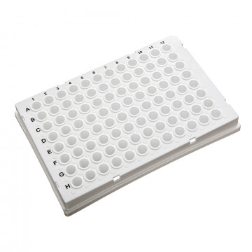 Labcon PurePlus® 0.2 mL 96 Well PCR Plates with Full Skirt for Real Time Thermocyclers, Opaque White (10pcs x 10packs)