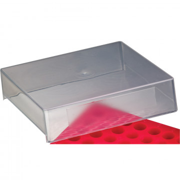 Labcon Clear Lid for 96 Place Reversible Storage Racks, Autoclavable (Pack of 5)