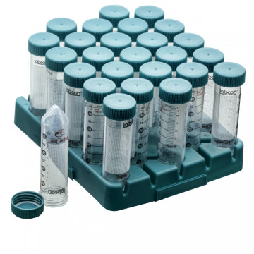 Labcon 50 mL UVSafe® Centrifuge Tubes with Plug Style Caps, 25 per Rack, Sterile (25pcs x 20 packs)